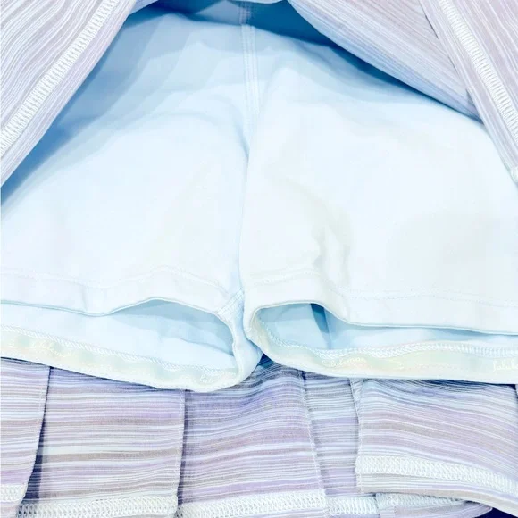 LULULEMON VTG RUN PACE SETTER SKIRT in Twisted Stripe Caspian Blue/Caspian Blue - Picture 7 of 11